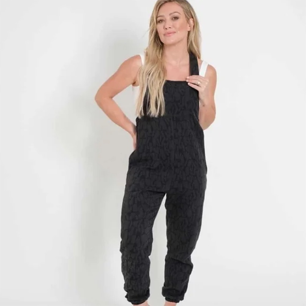Hilary Duff Smash and Tess Black Patterned Jumpsuit